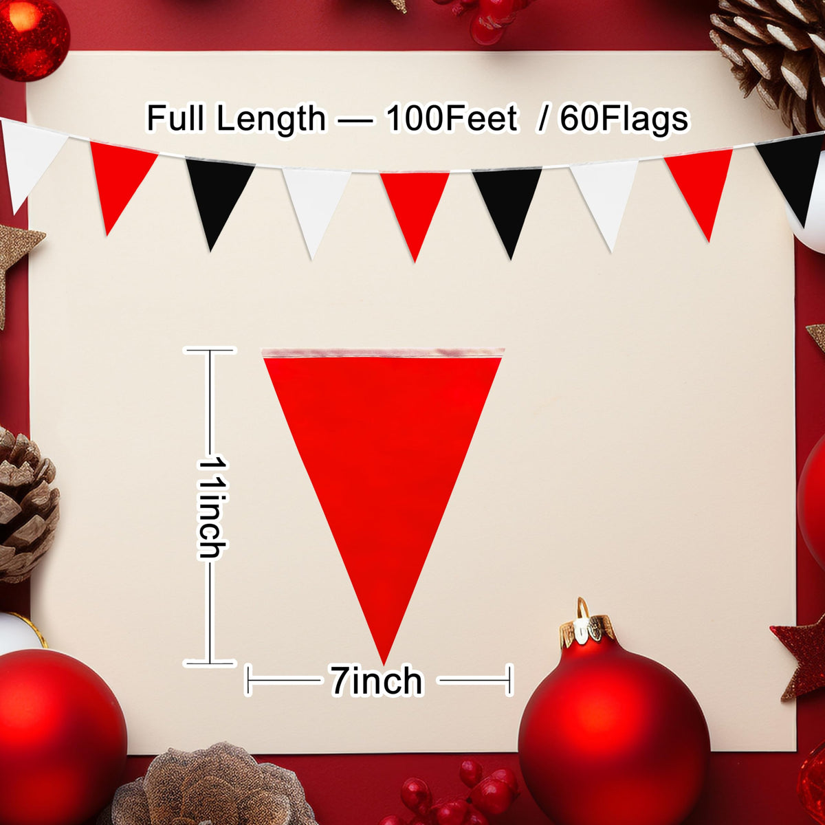 LZXING pennant banner 100 ft length for graduation decor