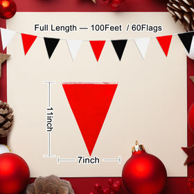 LZXING pennant banner 100 ft length for graduation decor