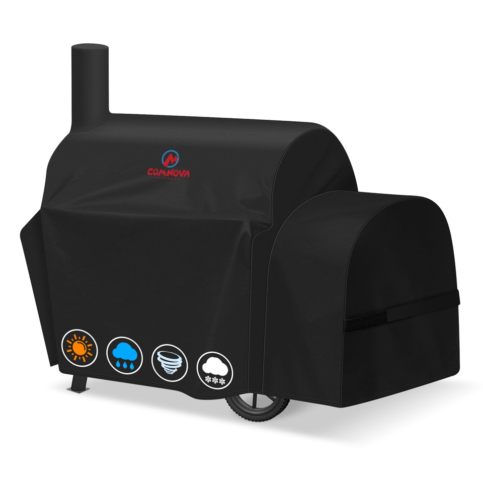 M COMNOVA Outdoors grill cover for Highland Offset smoker with 64L x 31W x 44H fit.