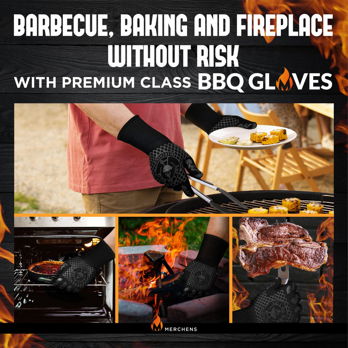 M MERCHENS gloves are easy to clean for grill aftercare.