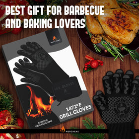 M MERCHENS gloves packaged as a gift set for cooks and pitmasters.