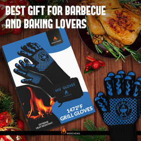 M MERCHENS multipurpose gloves suit grilling, baking, and campfire cooking scenarios.