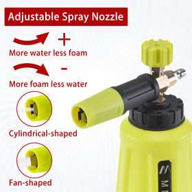 M MINGLE adjustable foam blaster tunes foam density and water mix