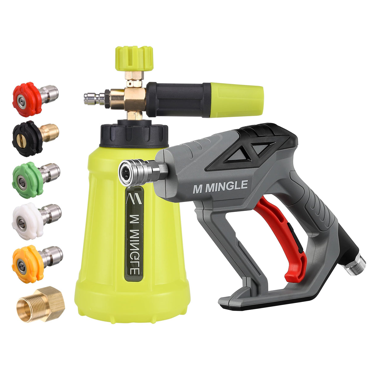 M MINGLE foam cannon gun assembly for dense, even car foam
