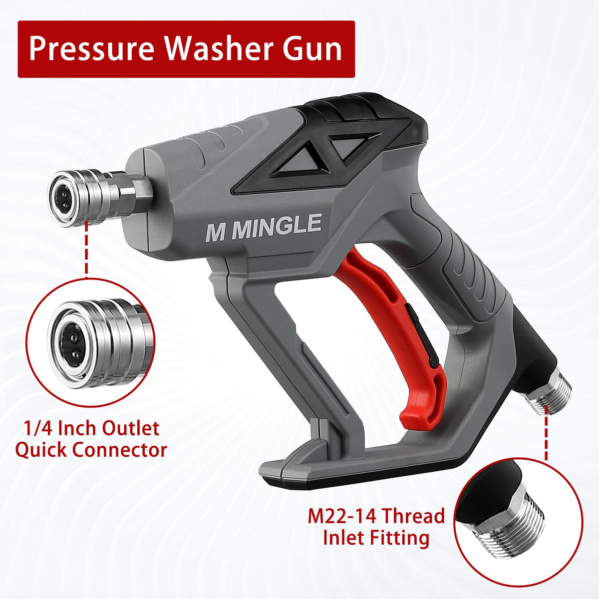 M MINGLE front-rotating nozzle offers versatile spray patterns