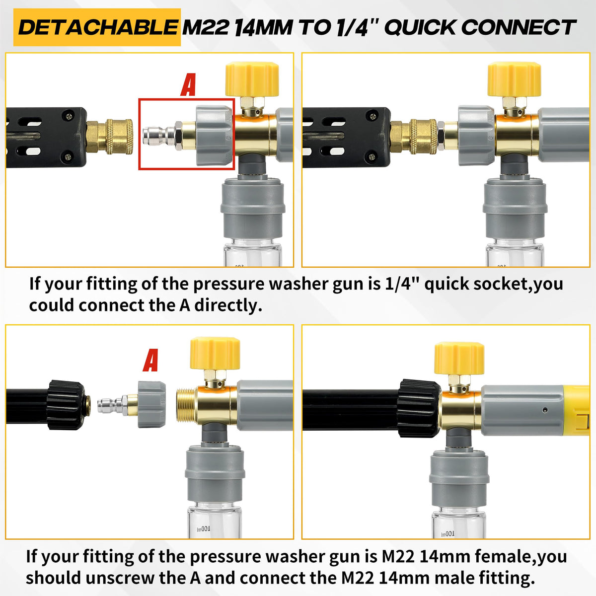Compatible with up to 3600 PSI washers for home use.