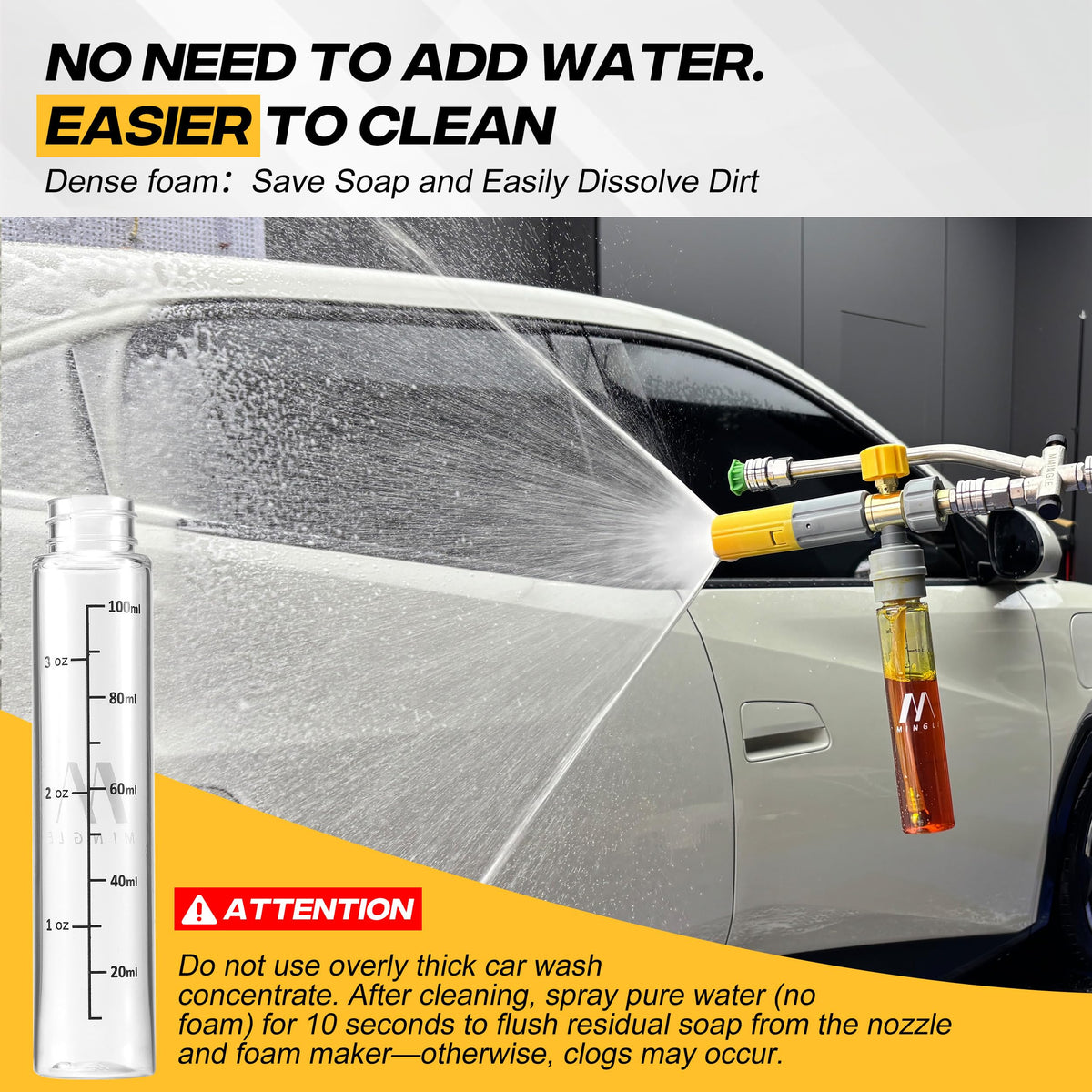 Adjust foam level for versatile cleaning with one easy control.