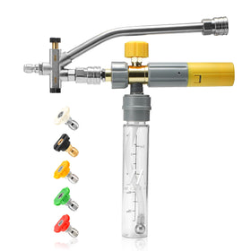 M MINGLE Mini Foam Cannon with magnetic mouth for fast, spill-free setup.