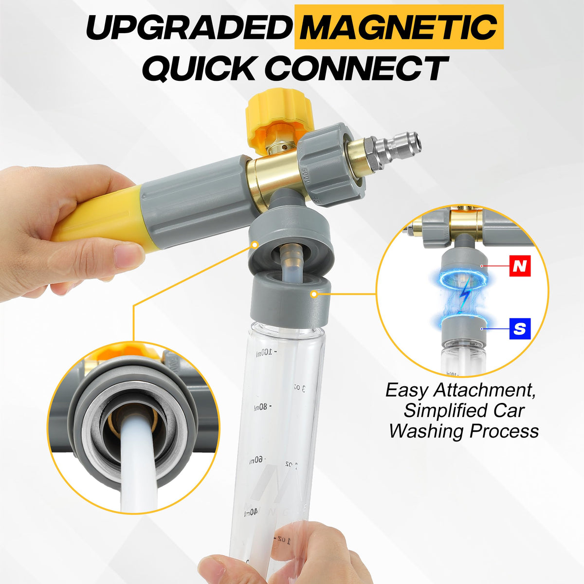 M MINGLE undiluted foam delivers dense lather for efficient cleaning.