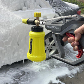 M MINGLE one-liter foam bottle stores soap for quick refills