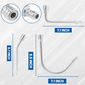 M MINGLE extension wand with 120-degree angle for hard-to-reach areas