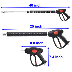 M MINGLE gun with M22 15mm fitting for reliable hose connection