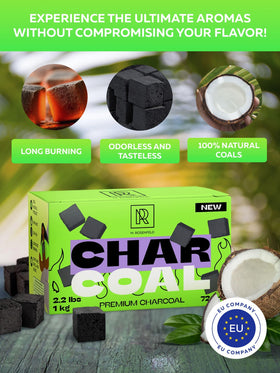 M. ROSENFELD coconut charcoal cubes suited for camping and BBQ use.