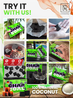 M. ROSENFELD coconut charcoal cubes are odorless and tasteless to preserve flavor.