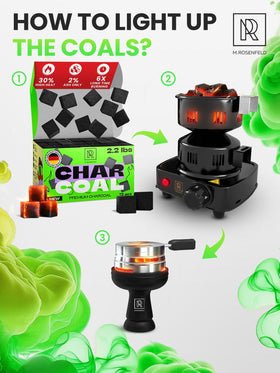 M. ROSENFELD charcoal cubes produce minimal ash for a cleaner grill area.