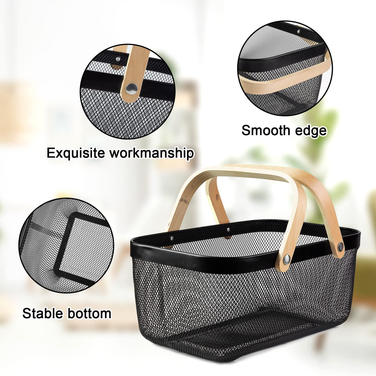 MACOIOR garden kitchen picnic utility basket in versatile setting.