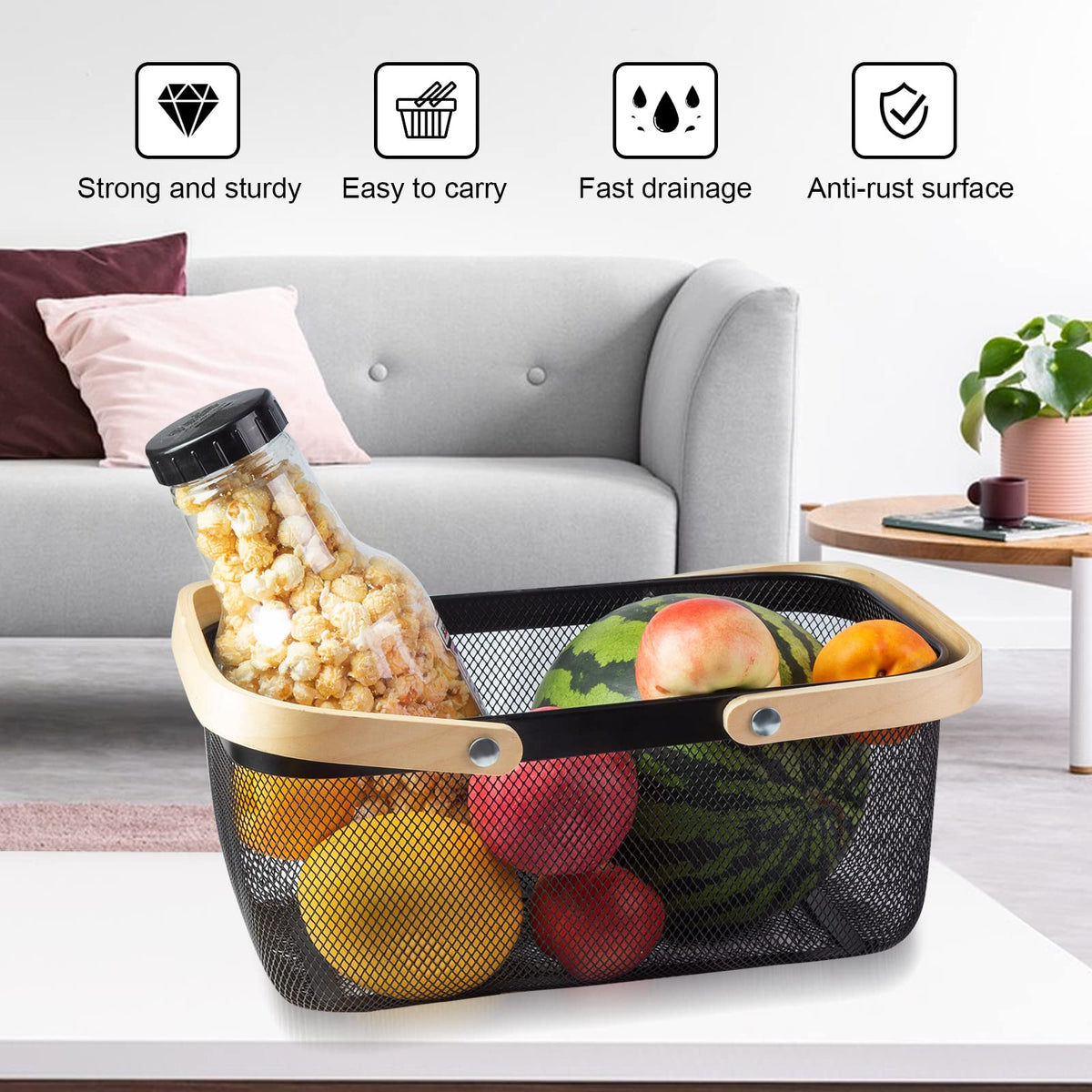 MACOIOR lightweight basket weighing 1.6 lbs for easy transport.