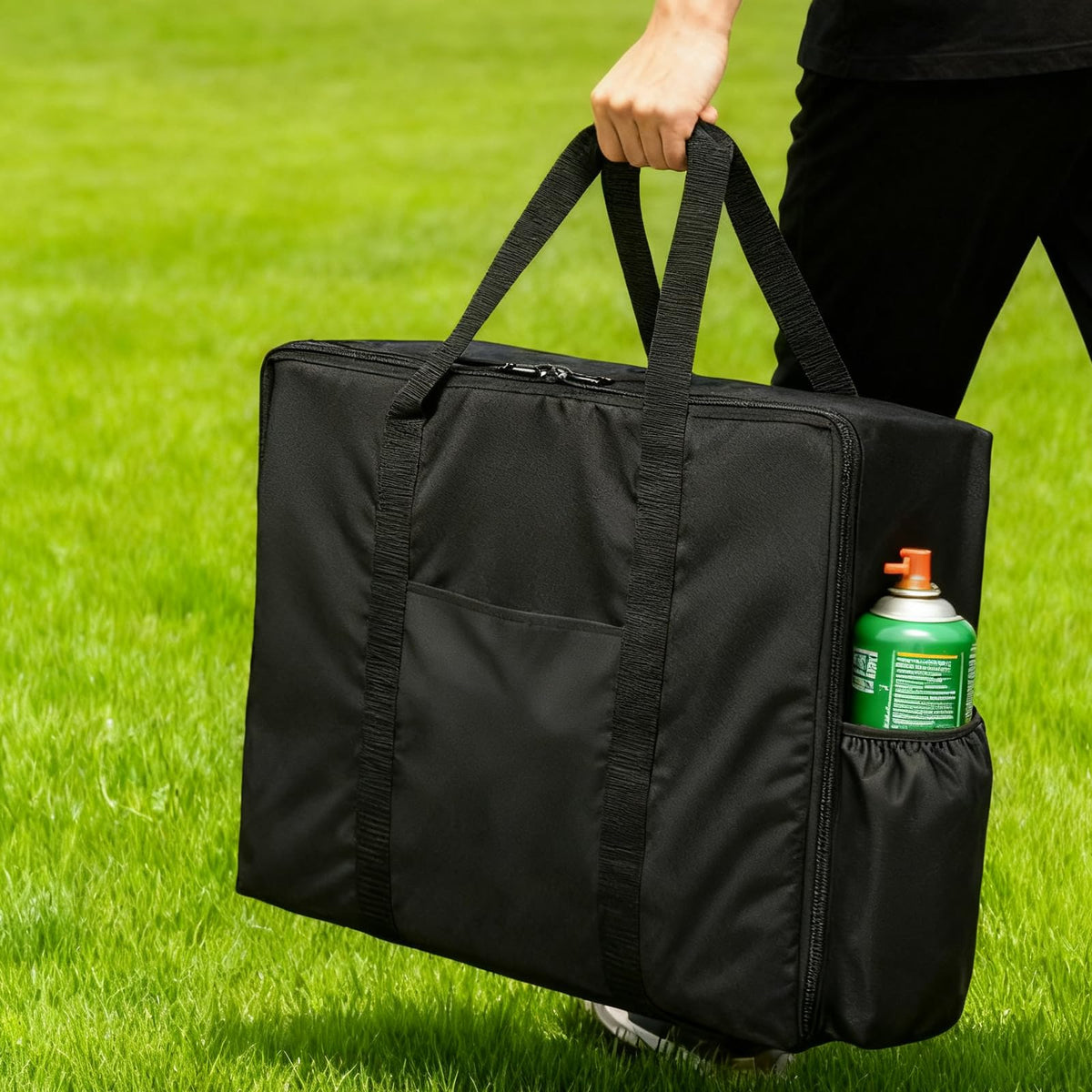 MACOVO bag with propane pockets secures tanks during transport
