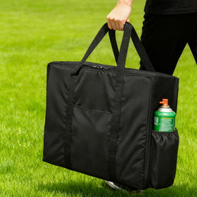 MACOVO bag with propane pockets secures tanks during transport