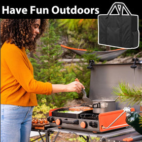 MACOVO bag with multiple pockets keeps tools and spices organized
