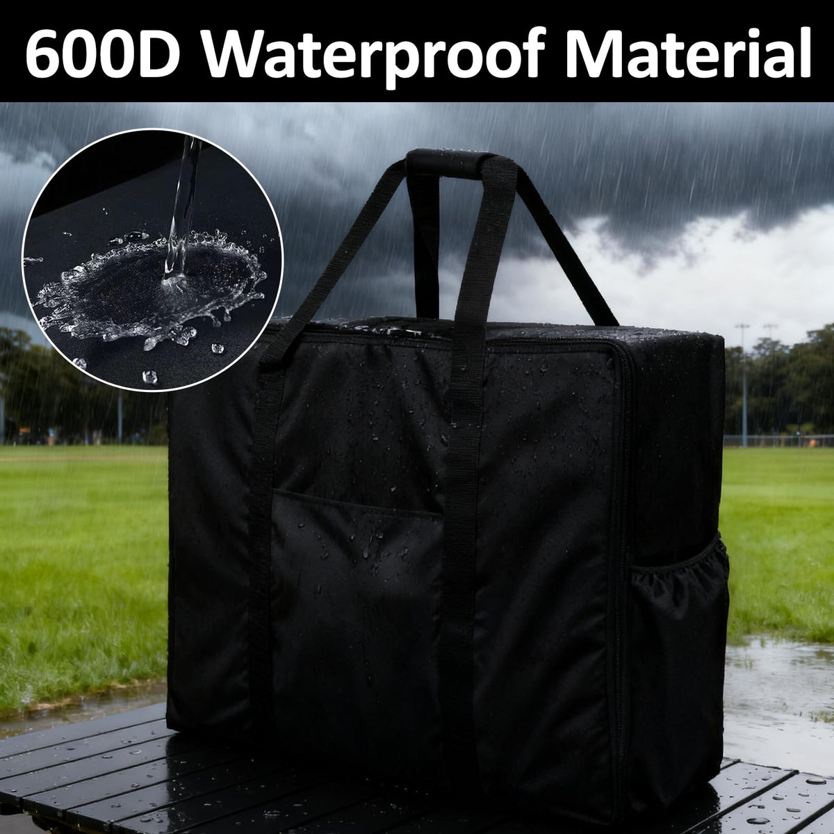 MACOVO carry bag shows sealed seams for weatherproof protection