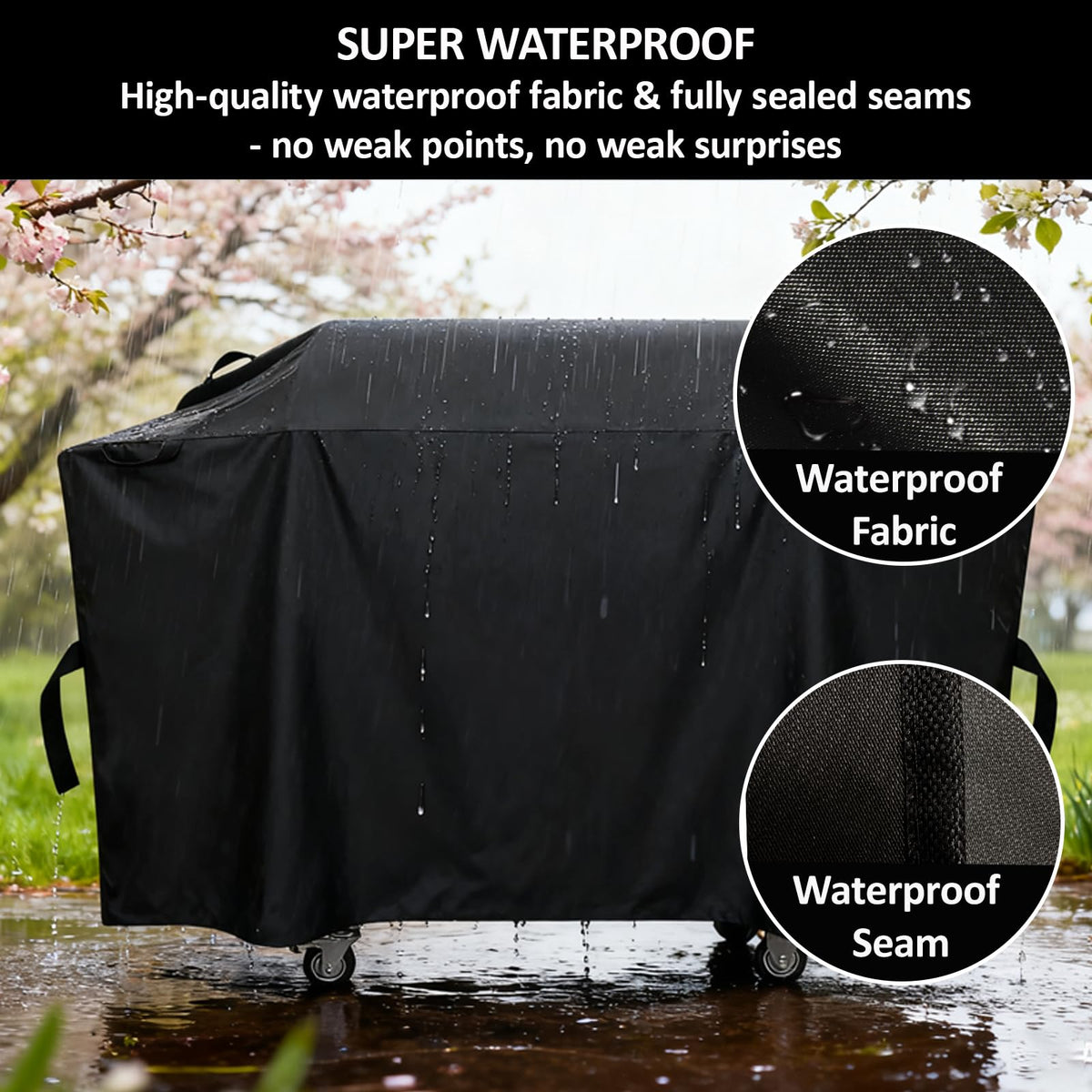 MACOVO bottom drawstring keeps a snug fit during windy days