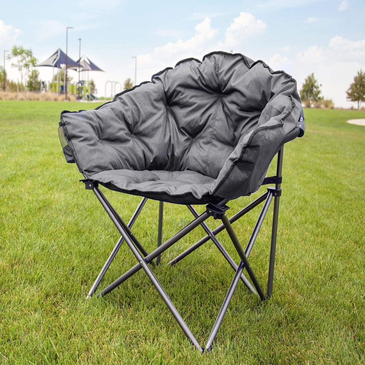 MacSports C932S-129 padded cushion folded chair with carry bag for travel