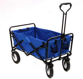 MacSports wagon side view blue, ideal for park and beach transport