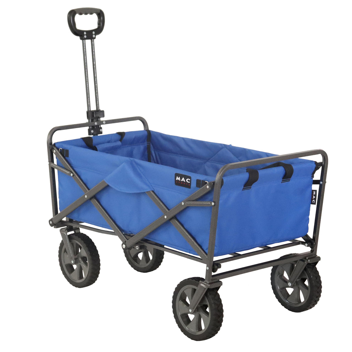 Folded wagon compactly with carry case for easy storage