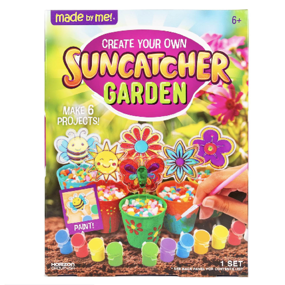 Made By Me suncatcher garden pulp cups, supports hands-on assembly and sensory play