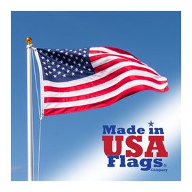 Made in USA Flags Co 3x5 flag on pole with heavy-duty polyester for outdoor use