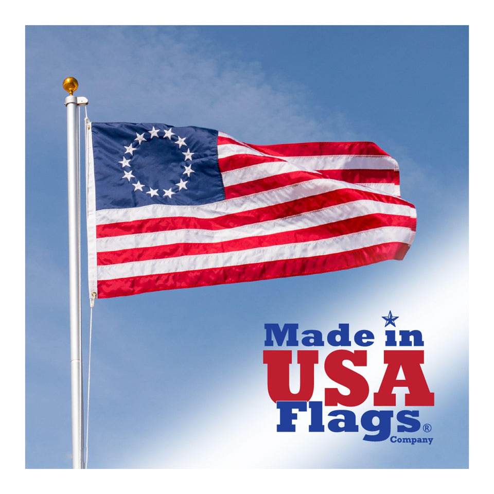 Made in USA Flags Co Betsy Ross flag 3x5 for patriotic home display.