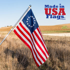 Indoor-outdoor display ready Betsy Ross flag from Made in USA Flags Co.