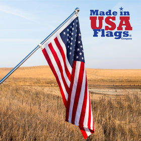 Reinforced fly end with stitching on Made in USA Flags Co flag