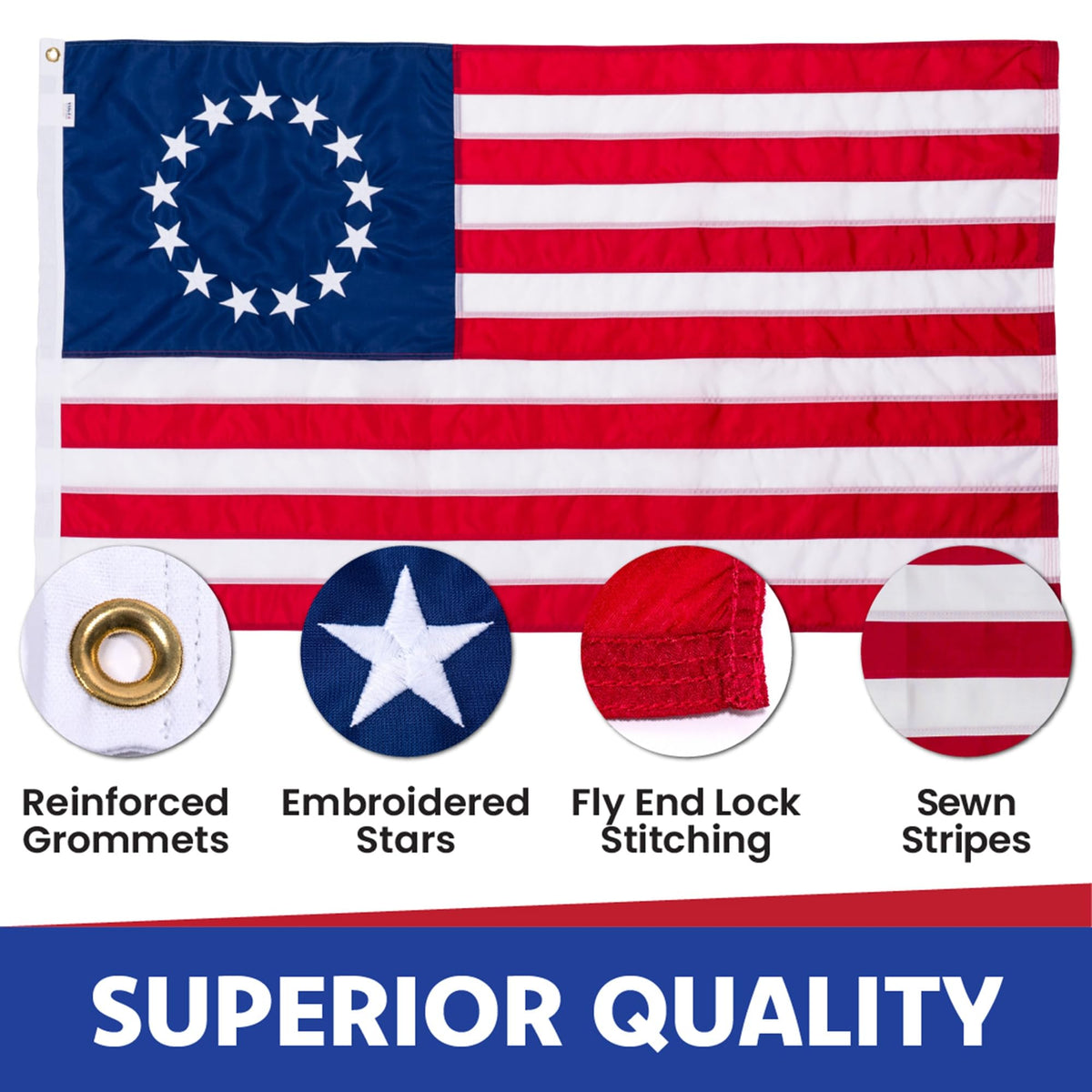 Durable SolarMax nylon flag fabric for all-weather outdoor use by Made in USA Flags Co.