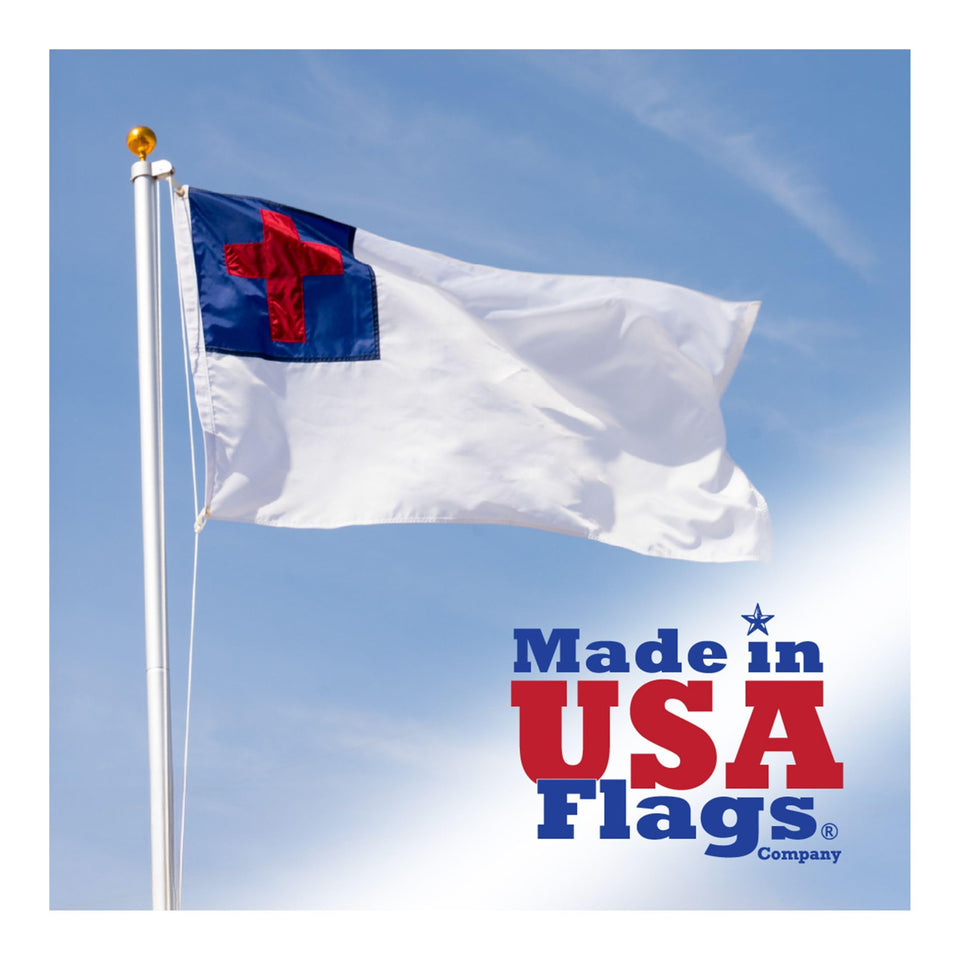 Made in USA Flags Co 3x5 Christian Flag SolarMax nylon outdoor double-sided for vibrant display