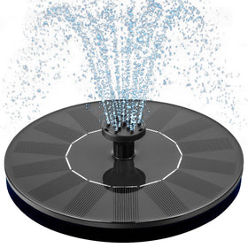 Mademax 1W solar bird bath pump in action, delivering a vibrant garden splash to attract hummingbirds.
