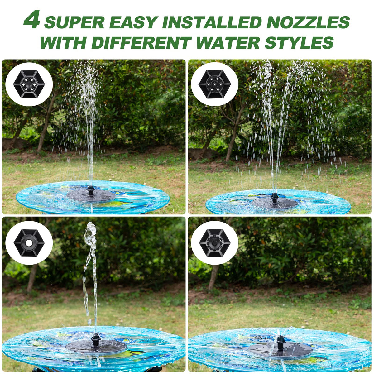 Mademax removable filtration box blocks debris for longer fountain life.