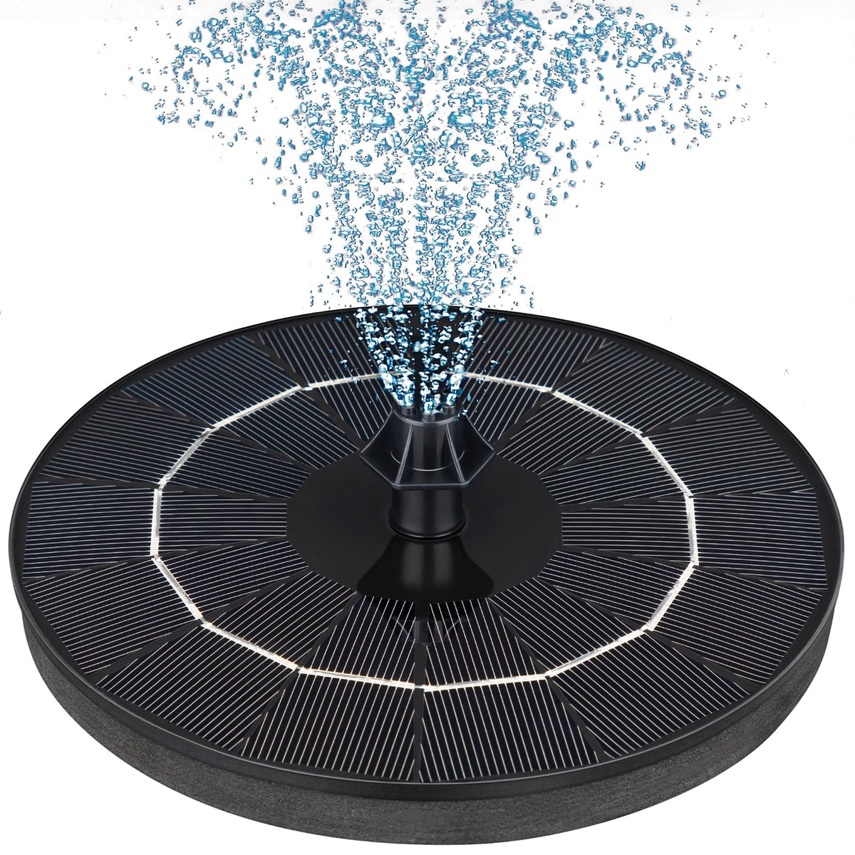 Mademax upgraded solar fountain panel powers direct sun operation with no wiring needed.