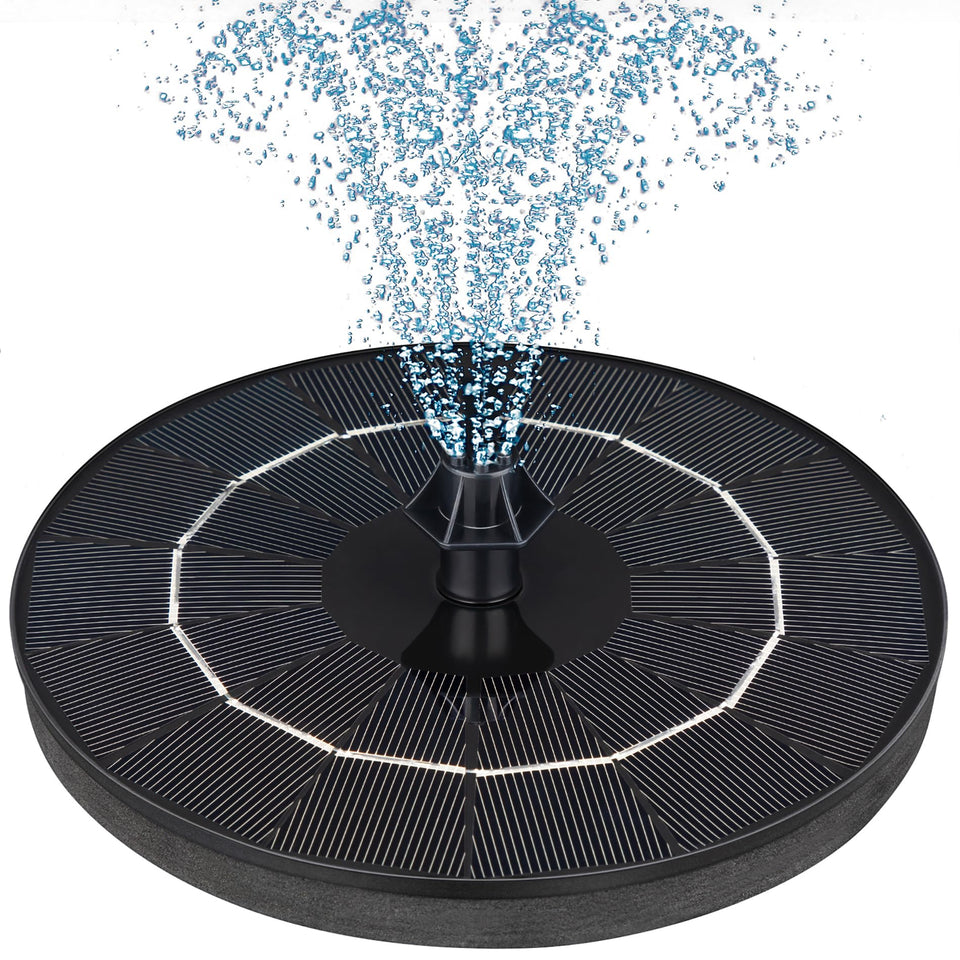Mademax upgraded solar fountain panel powers direct sun operation with no wiring needed.