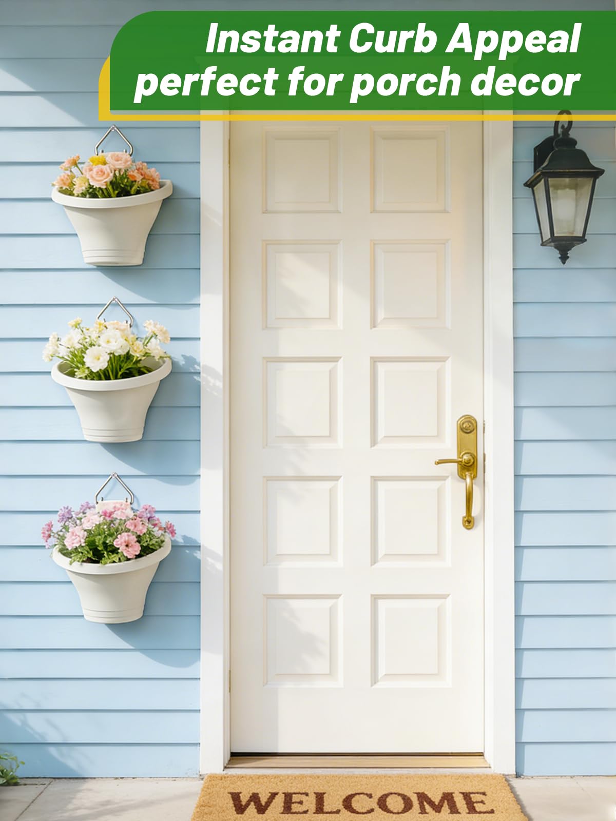 MADHOLLY durable PP resin ensures lightweight, odor-free planters ideal for busy patios