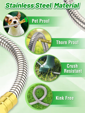 MADHOLLY leader hose high-flow design maintains steady water output.
