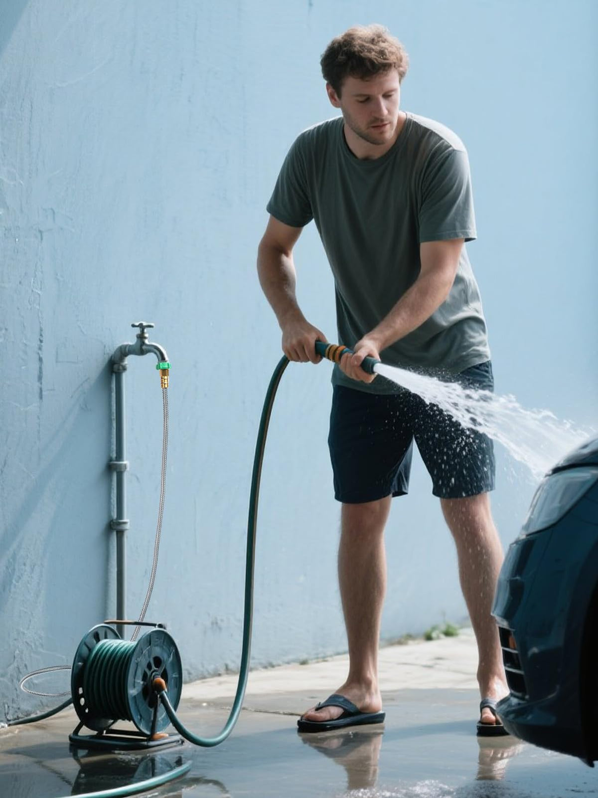 MADHOLLY versatile for garden watering, pet cleaning, and car washing
