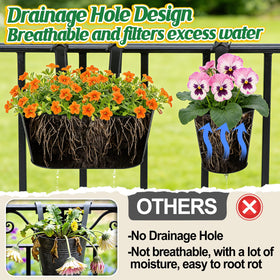 MADHOLLY round railing planter 5.1 inches, ideal for flowers