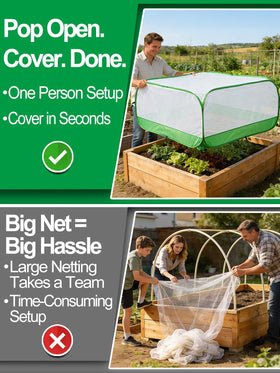 MADHOLLY ultra-fine mesh close-up shows breathable protection for plants.
