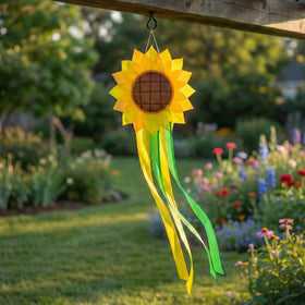 Madrona Brands windsock fabric detail showing durable polyester and bright colors
