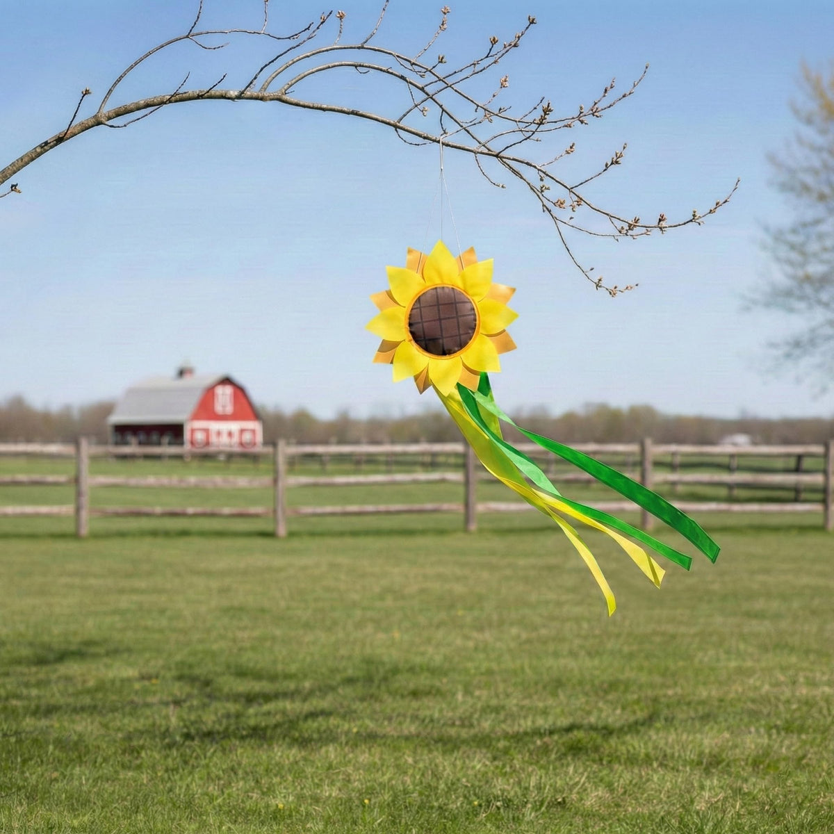 Metal swivel clasp on Madrona Brands windsock provides secure hanging