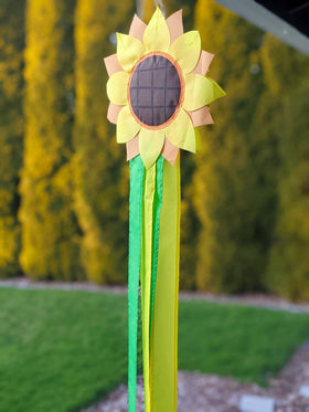 Sunflower sides view on windsock by Madrona Brands for cheerful garden display