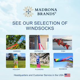Weather-resistant Madrona Brands windsock endures outdoor conditions