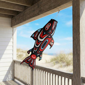 Madrona Brands windsock adds year-round charm near lakes and docks.